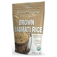 Планински високи органски овластени органски кафеав басмати ориз, 1 lb кеси