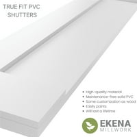 Ekena Millwork 12 W 57 H TRUE FIT PVC San Miguel Mission Style Fixed Mount Sulters, недовршени