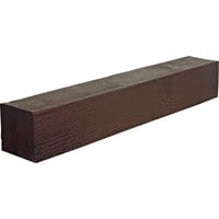 Ekena Millwork 6 H 8 D 36 W Rough Sawn Fau Wood Camply Mantel, Premium Aded