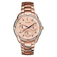 Фабриката Булова користеше часовник со акцент на розово тон со розово тон