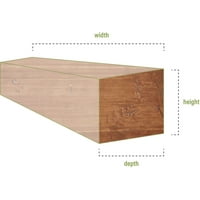 Ekena Millwork 8 H 8 D 48 W Rough Sawn Fau Wood Camply Mantel, природен мед роса