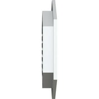 Ekena Millwork 30 W 32 H вертикално врв на вложување на венчавки: Функционален, PVC Gable Vent W 1 4 рамка за рамна трим