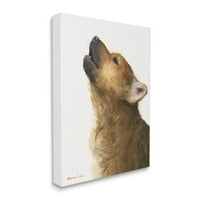 СТУПЕЛ ИНДУСТРИИ завива портрет на кафеава кучиња сложени детали сликање галерија за сликање завиткано платно печатење wallидна