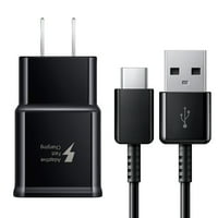 Самсунг Галакси С С Плус LG V V V Thinq Адаптивен Брз Полнач USB-C 3. Тип - Ц Кабел Комплет БРЗО Полнење USB Ѕид Полнач НАИЗМЕНИЧНА