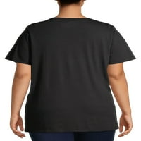 Време на одмор, женски плус големина празнична маица со кратки ракави