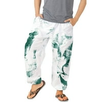 Spwfbe Машки Панталони Е Разноврсна Сите Печатење Лабава Плус Големина Модни Џебни Панталони За Плажа Работни Панталони За Мажи