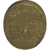Екена Милхаурд 3 4 W 1 2 H 3 4 P Madrid Medallion Medallion, рачно насликана мисисипи од калта од Мисисипи