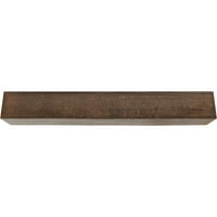 Ekena Millwork 10 W 10 H 24'l 3-страничен груб кедар ендуратан фау дрво тавански зрак, премија на возраст